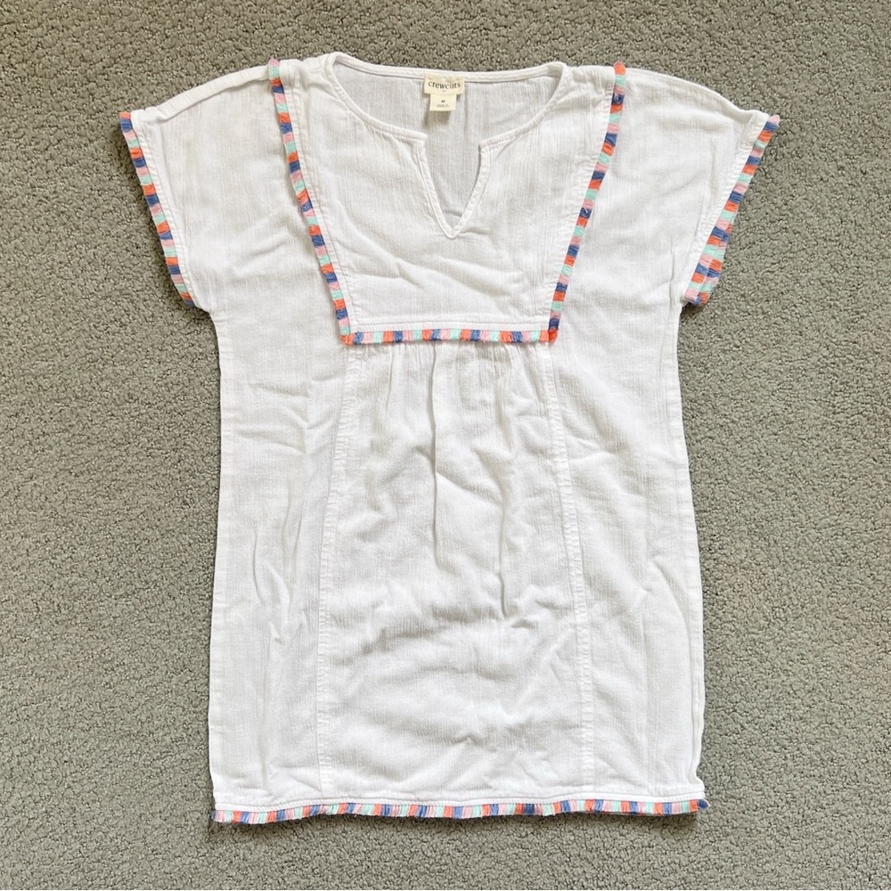 J. CREW CREWCUTS Girls Swim Coverup Cotton Gauze Tunic
